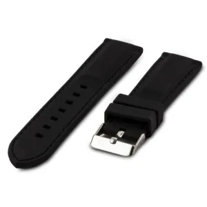 Rubber watch band - Black with stitching Luxury watch bands Limited edition watch bands