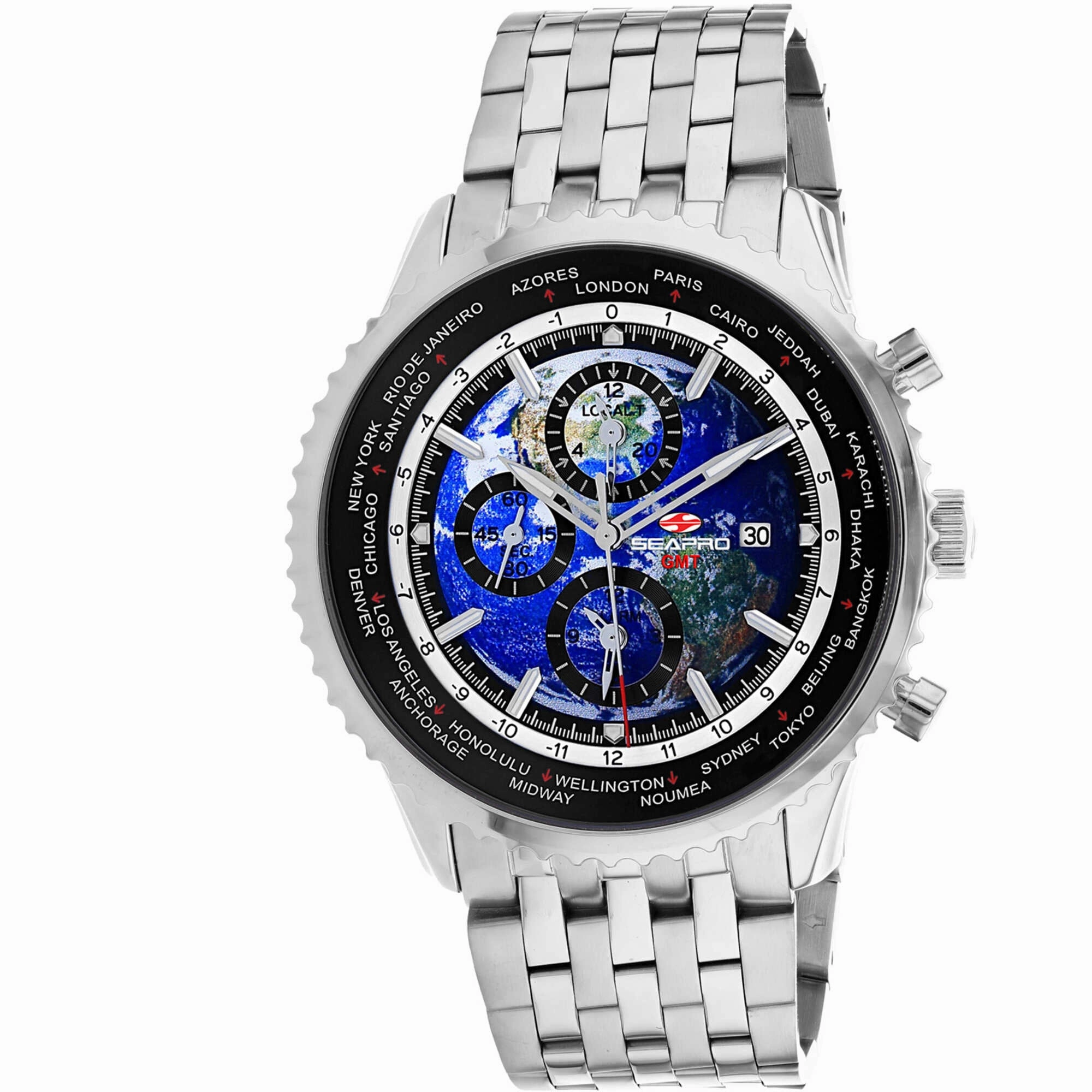 Seapro Men's Watch - Meridian Quartz Blue Dial Stainless Steel Bracelet | SP7320 