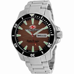 Seapro Men's Watch - Scuba Dragon Diver Brown Dial Steel Bracelet | SP8315S Luxury Quartz Watch Quartz Watch Sale