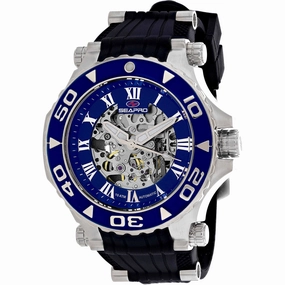 Seapro Men's Watch - Seaway Automatic Blue Dial Black Rubber Strap | SP7750 