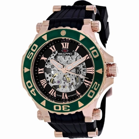 Seapro Men's Watch - Seaway Automatic Rose Gold Case Black Rubber Strap | SP7754,automatic watch,automatic watches for men,automatic watches for women,luxury automatic watch,minimalist automatic watch,dress automatic watch,vintage automatic watch,automati