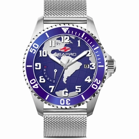Seapro Men's Watch - Voyager Quartz Blue Dial Stainless Steel Bracelet | SP4760 