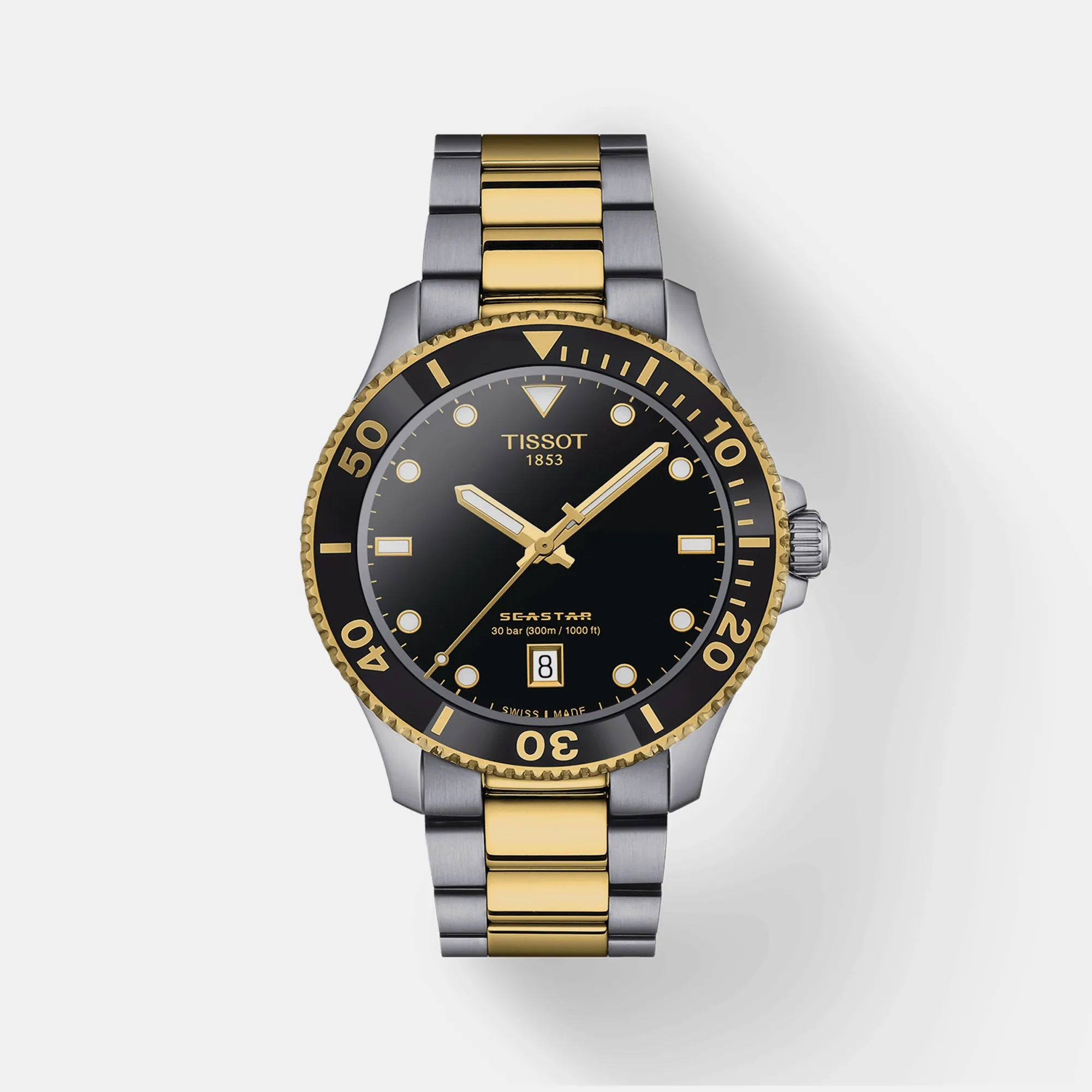 Seastar Men Black Analog Stainless Steel Watch T1204102205100 budget    watches    watches classic