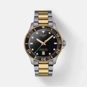 Seastar Men Black Analog Stainless Steel Watch T1204102205100 budget    watches    watches classic