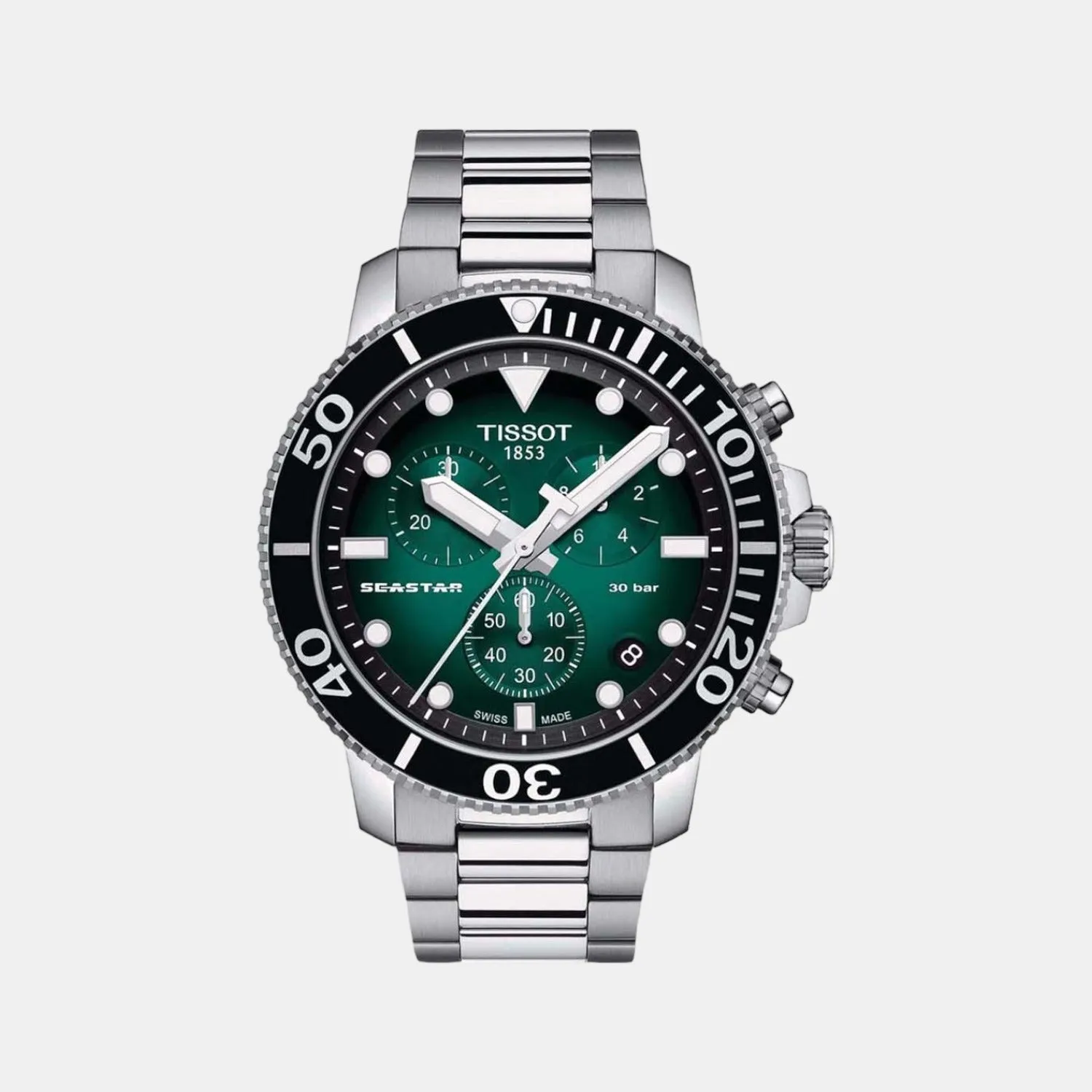 Seastar Men Stainless Steel Chronograph Watch T1204171109101 budget    watches    watches classic