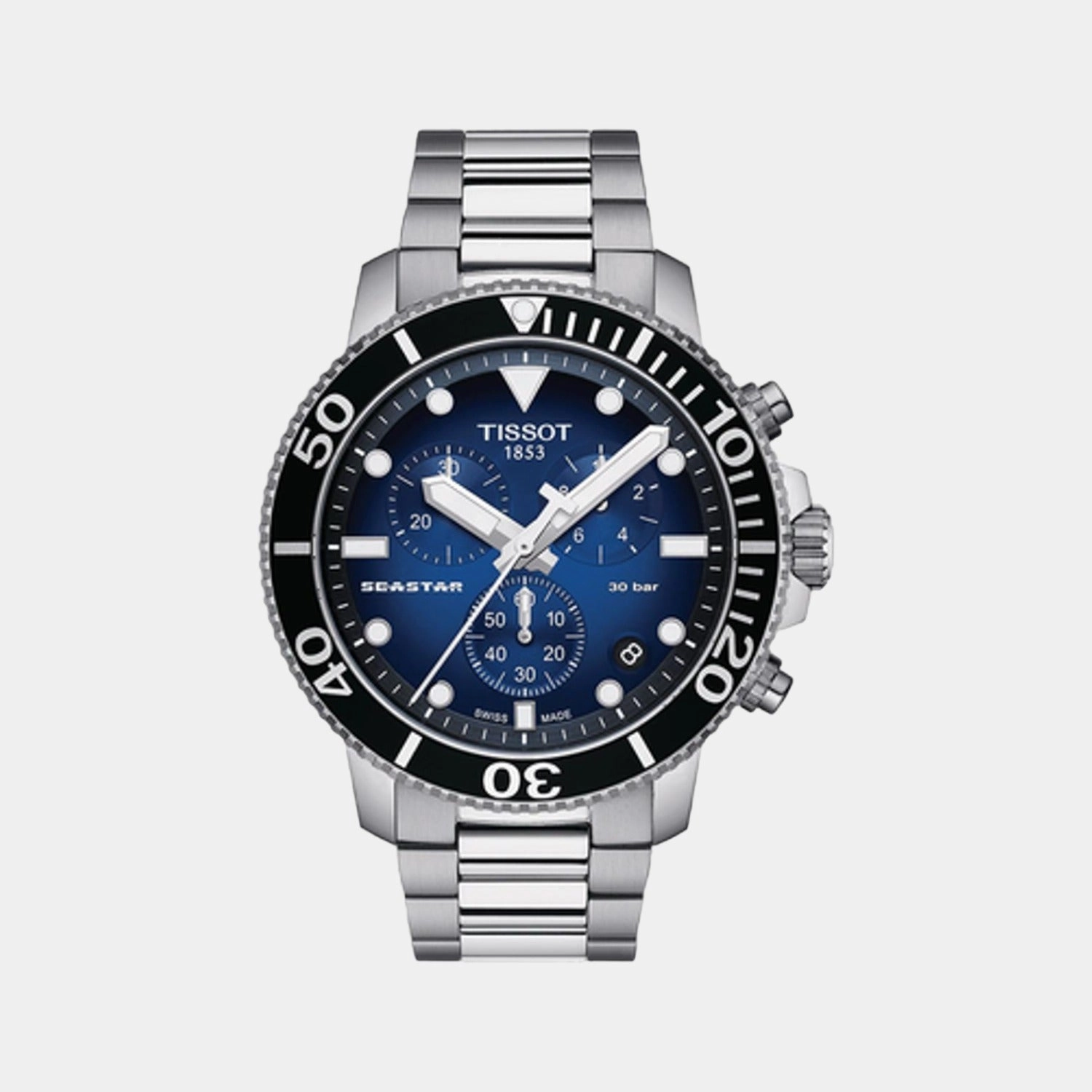 Seastar Men Quartz Blue Dial Chronograph Stainless Steel Watch T1204171104101 budget    watches    watches classic