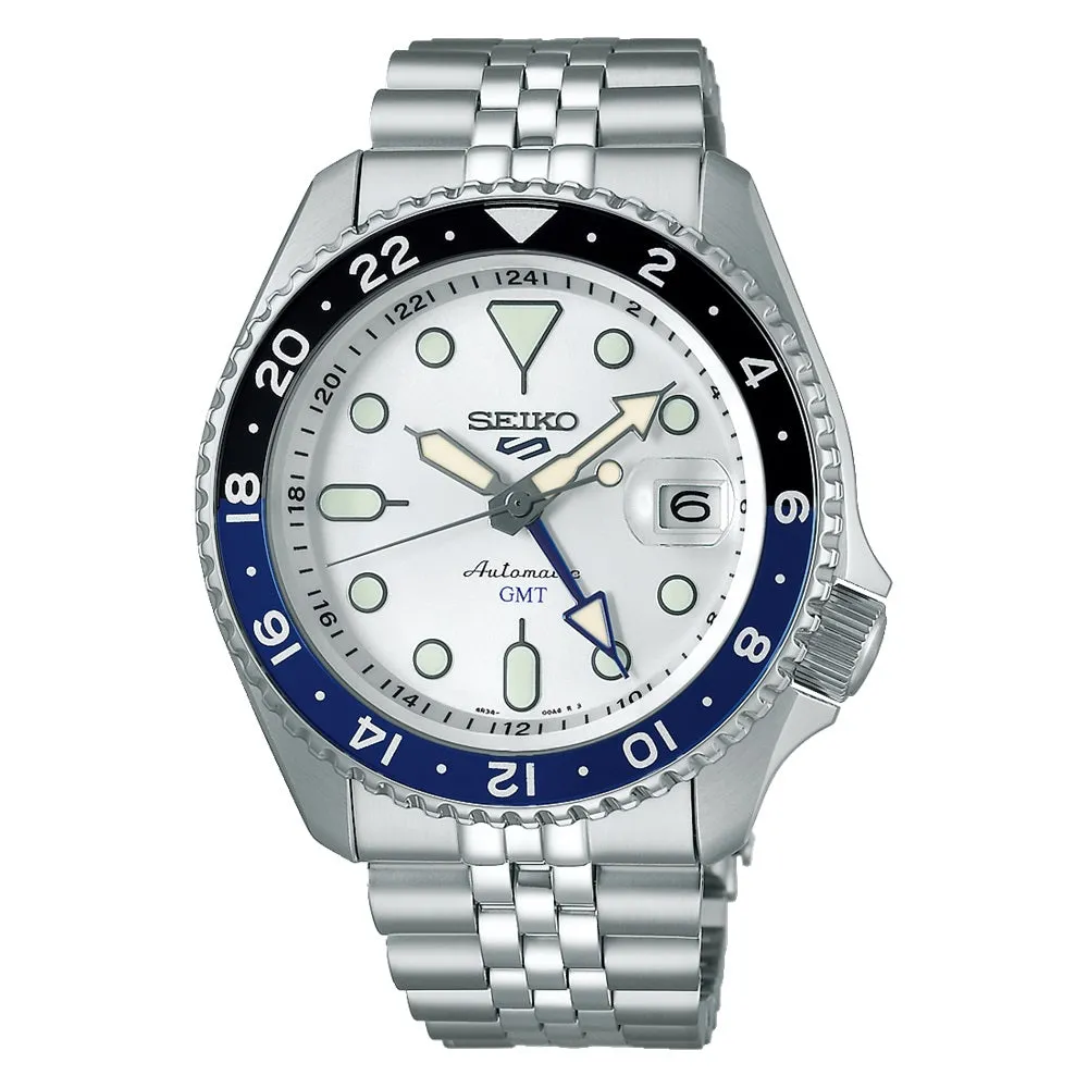Seiko 5 Sports SKX GMT Automatic Mens Watch Sky Blue, Silver Cloud SSK033K1 cheap digital watch best digital watch for men
