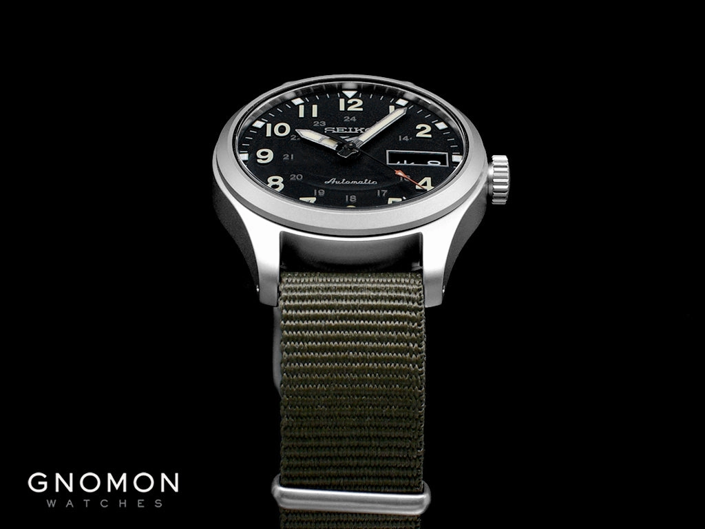 Seiko 5 Sports ??Field Sports Style?? Automatic 36 Black - Military Nylon Strap Ref. SBSA201