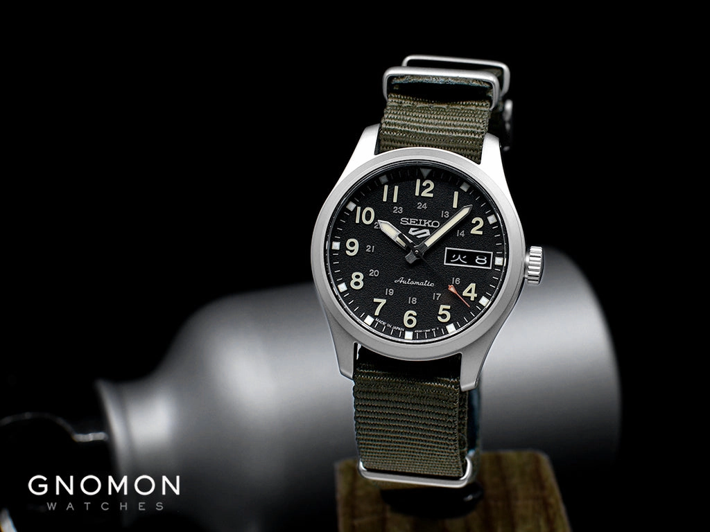 Seiko 5 Sports ??Field Sports Style?? Automatic 36 Black - Military Nylon Strap Ref. SBSA201