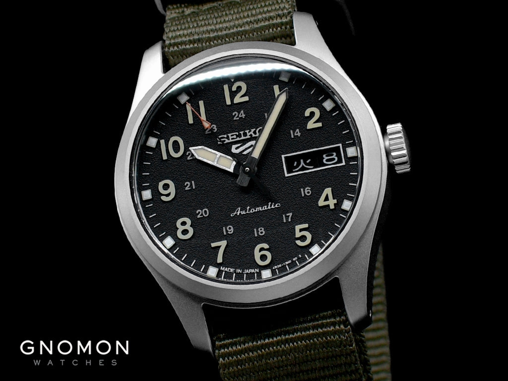 Seiko 5 Sports ??Field Sports Style?? Automatic 36 Black - Military Nylon Strap Ref. SBSA201