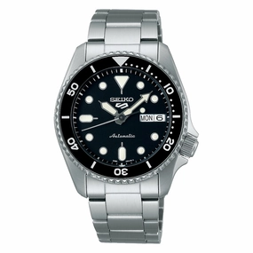 Seiko 5 Sports SKX Midi Black Stainless Steel Mens Watch SRPK29K1,seiko watches,mens watches,couple watches,watches designer,watches discount,best watches for men