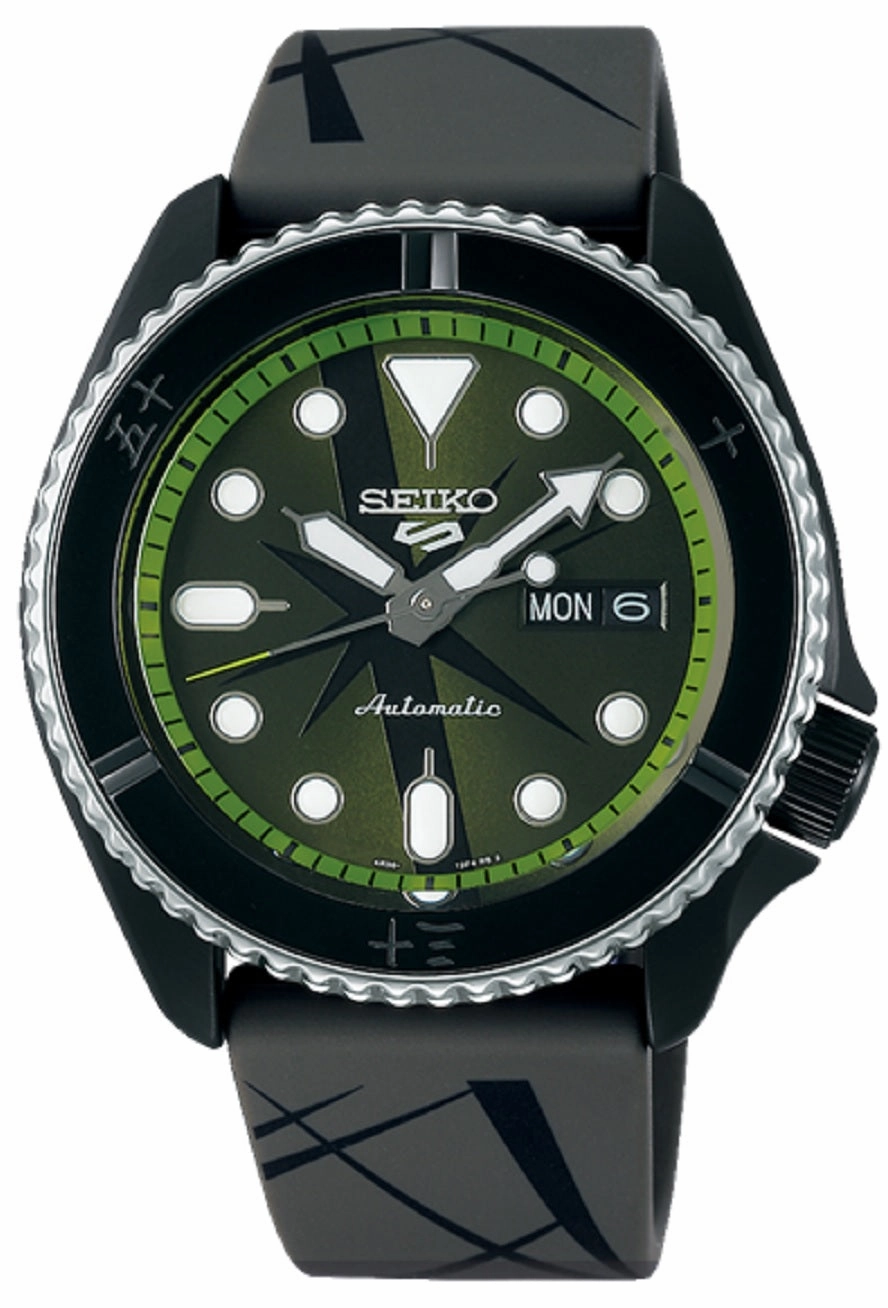 Seiko 5 SRPH67K1 Sports One Piece  Zoro Limited Edition Automatic Watch Men,silicone watch,silicone strap watch,silicone watches for men,silicone watches for women,unisex silicone watch,kids silicone watch,sports silicone watch,casual silicone watch,waterp