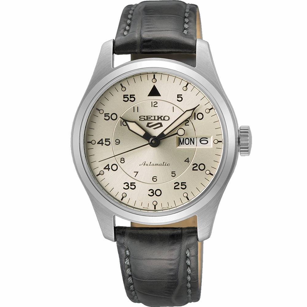 Seiko 5 SRPJ87K Automatic Affordable Leather Watch Leather Watch Discount