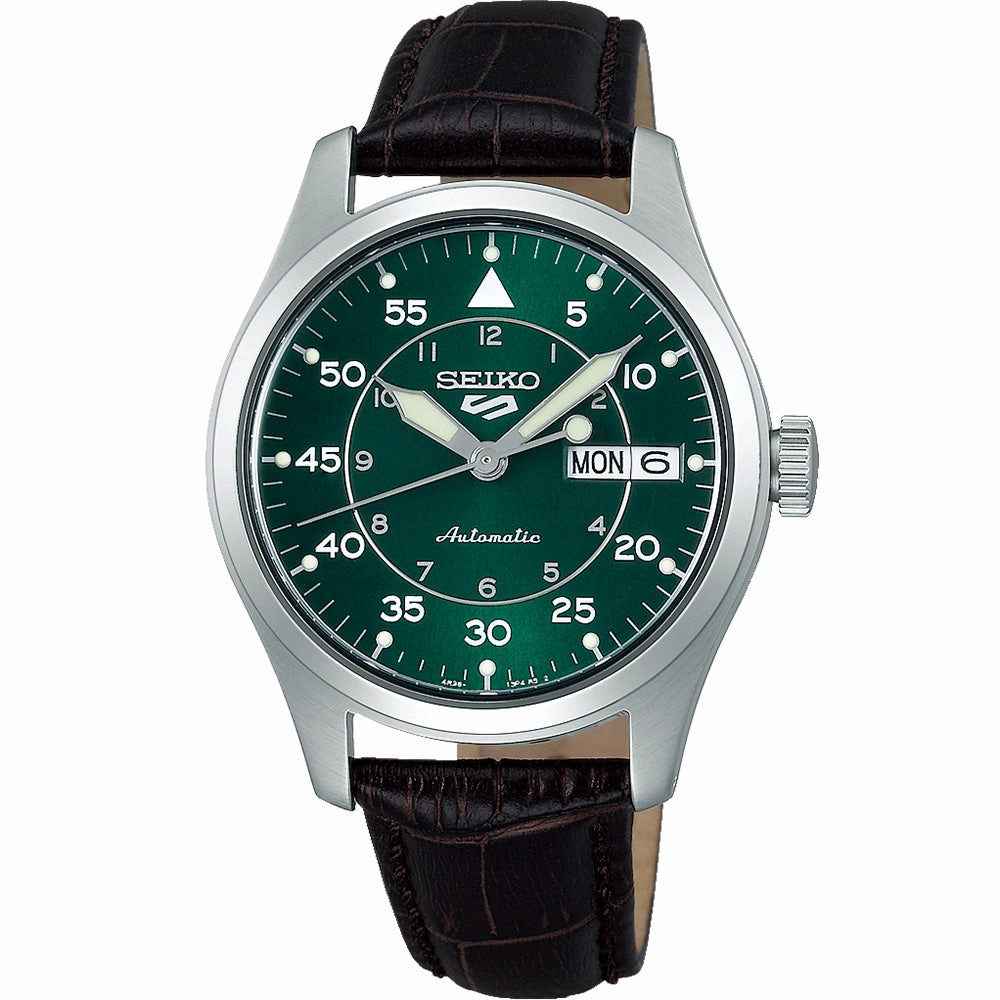 Seiko 5 SRPJ89K Automatic Affordable Leather Watch Leather Watch Discount
