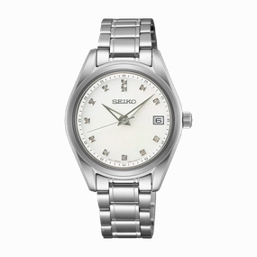 Seiko Conceptual Series White Dial Stainless Steel Watch SUR579P,quartz watch, quartz watches for men, quartz watches for women, best quartz watch, minimalist quartz watch, luxury quartz watch, waterproof quartz watch,analog quartz watch, digital quartz wa