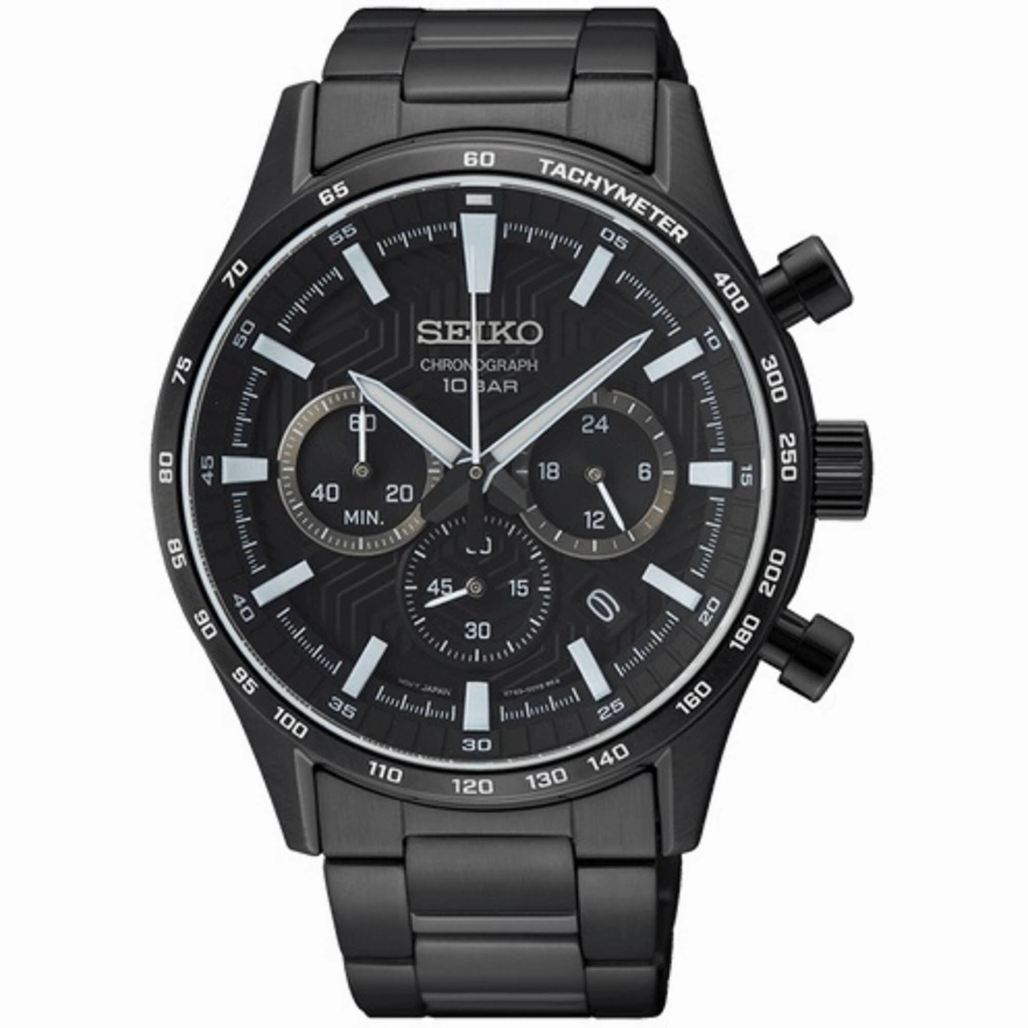 Seiko Men's Watch - Dress Chronograph Quartz Black Dial Bracelet | SSB415P1 Luxury Quartz Watch Quartz Watch Sale