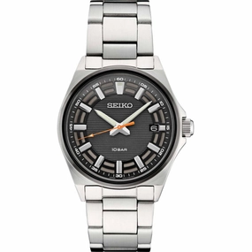 Seiko Men's Watch - Essentials Quartz Black Dial Stainless Steel Bracelet | SUR507 Luxury Quartz Watch Quartz Watch Sale