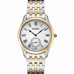 Seiko Men's Watch - Essentials Quartz Silver Tone Dial Two Tone Bracelet | SRK048 