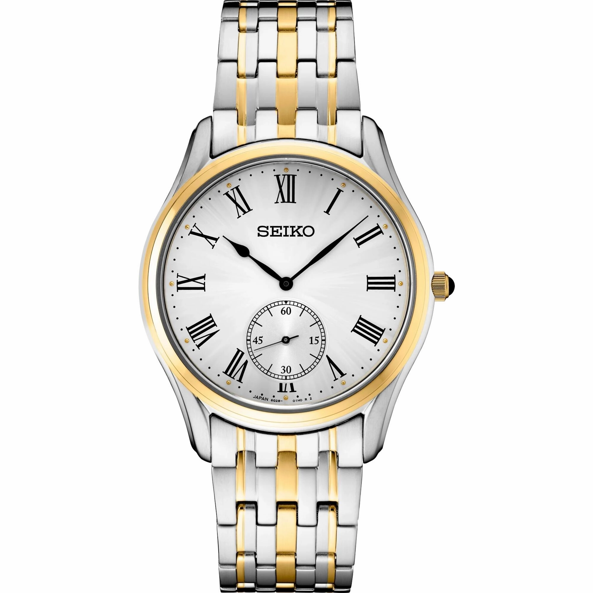 Seiko Men's Watch - Essentials Quartz Silver Tone Dial Two Tone Bracelet | SRK048 
