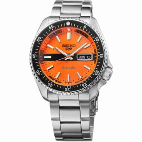 Seiko Men's Watch - Seiko 5 Sports Special Edition Orange Dial Bracelet | SRPK11,automatic watch,automatic watches for men,automatic watches for women,luxury automatic watch,minimalist automatic watch,dress automatic watch,vintage automatic watch,automati