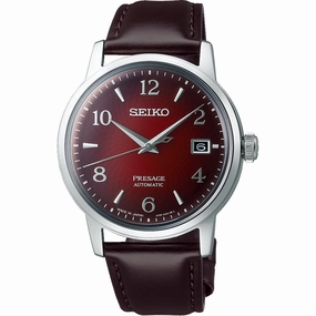 Seiko Presage SRPE41J Cocktail Time 'Negroni' Affordable Leather Watch Leather Watch Discount