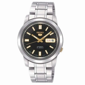 SEIKO SNKK17K1 Automatic Silver Stainless Steel Watch for Men Affordable casual watches Sporty casual watches Affordable luxury casual watches