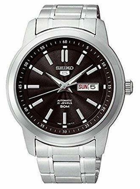 SEIKO SNKM87K1 Automatic Silver Stainless Watch for Men- Affordable casual watches Sporty casual watches Affordable luxury casual watches