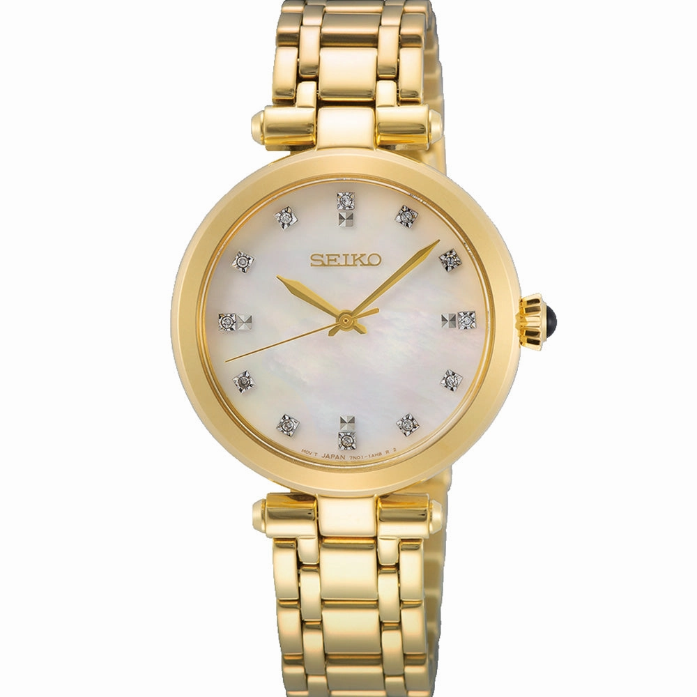 Seiko SRZ536P Diamond Set stainless steel watch clasp High quality stainless steel watch