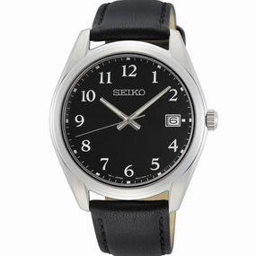 Seiko SUR461J Quartz Affordable Leather Watch Leather Watch Discount