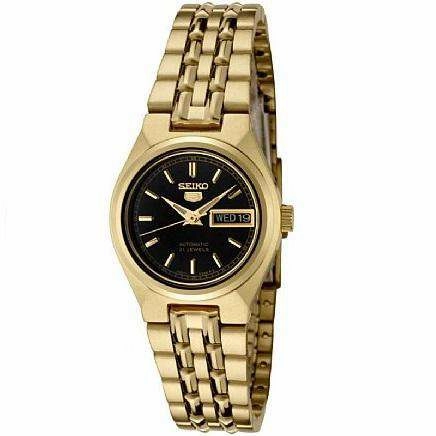 SEIKO SYMA06K1 Automatic Gold Plated Stainless Steel Watch for Women Affordable casual watches Sporty casual watches Affordable luxury casual watches