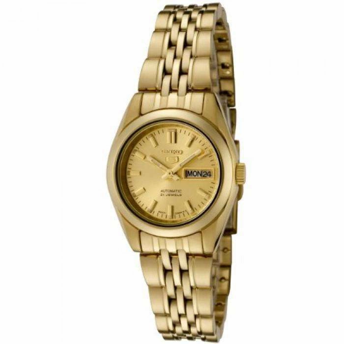 SEIKO SYMA38K1 Automatic Gold Plated Stainless Steel Watch for Women Affordable casual watches Sporty casual watches Affordable luxury casual watches