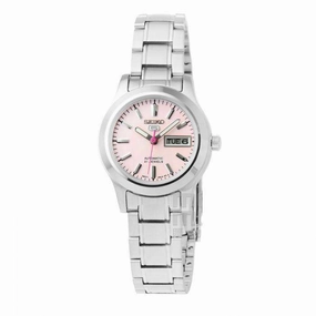 SEIKO SYMD91K1 Automatic Silver Stainless Steel Pink Dial Watch for Women Affordable casual watches Sporty casual watches Affordable luxury casual watches