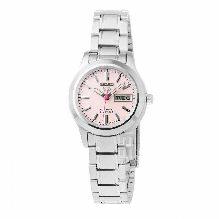 SEIKO SYMD91K1 Automatic Silver Stainless Steel Pink Dial Watch for Women Affordable casual watches Sporty casual watches Affordable luxury casual watches