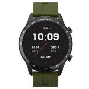 Sekonda Active Smart Watch Black Case Green Silicone Strap 1993 cheap digital watch best digital watch for men