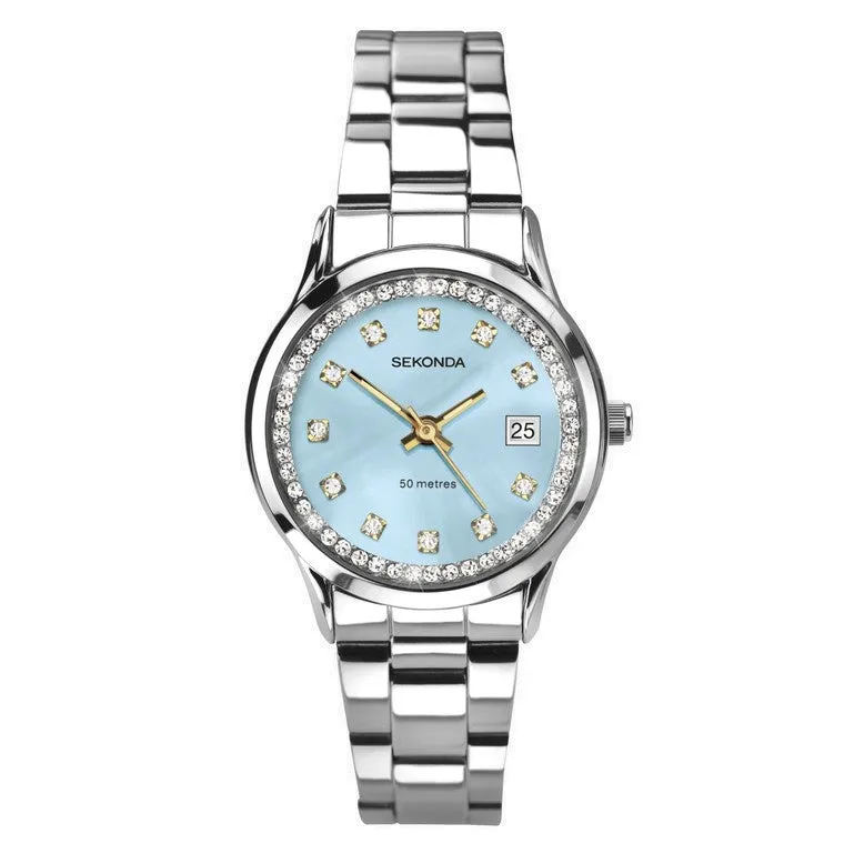 Sekonda Catherine Crystal Set Classic Ladies Watch Blue 40476 cheap digital watch best digital watch for men