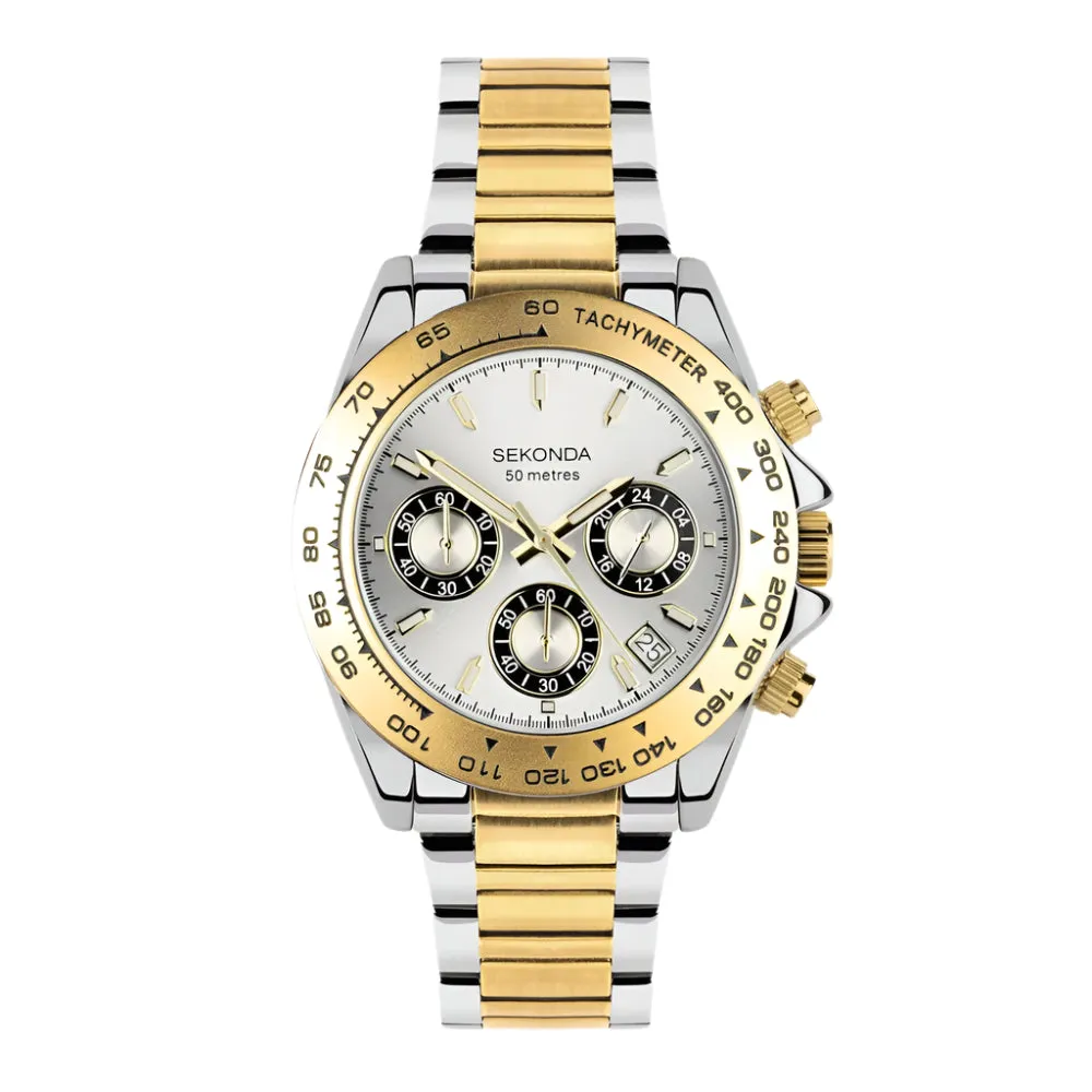 Sekonda Circuit Chronograph Men's Watch 30254 - Two Tone cheap digital watch best digital watch for men