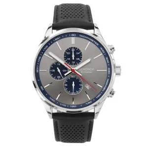 Sekonda Classic Dual Time Leather Strap Mens Watch Grey Dial 1711 cheap digital watch best digital watch for men