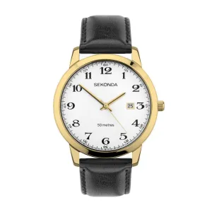 Sekonda Classic Easy Reader Gold Plated Leather Strap Mens Watch 30130 cheap digital watch best digital watch for men