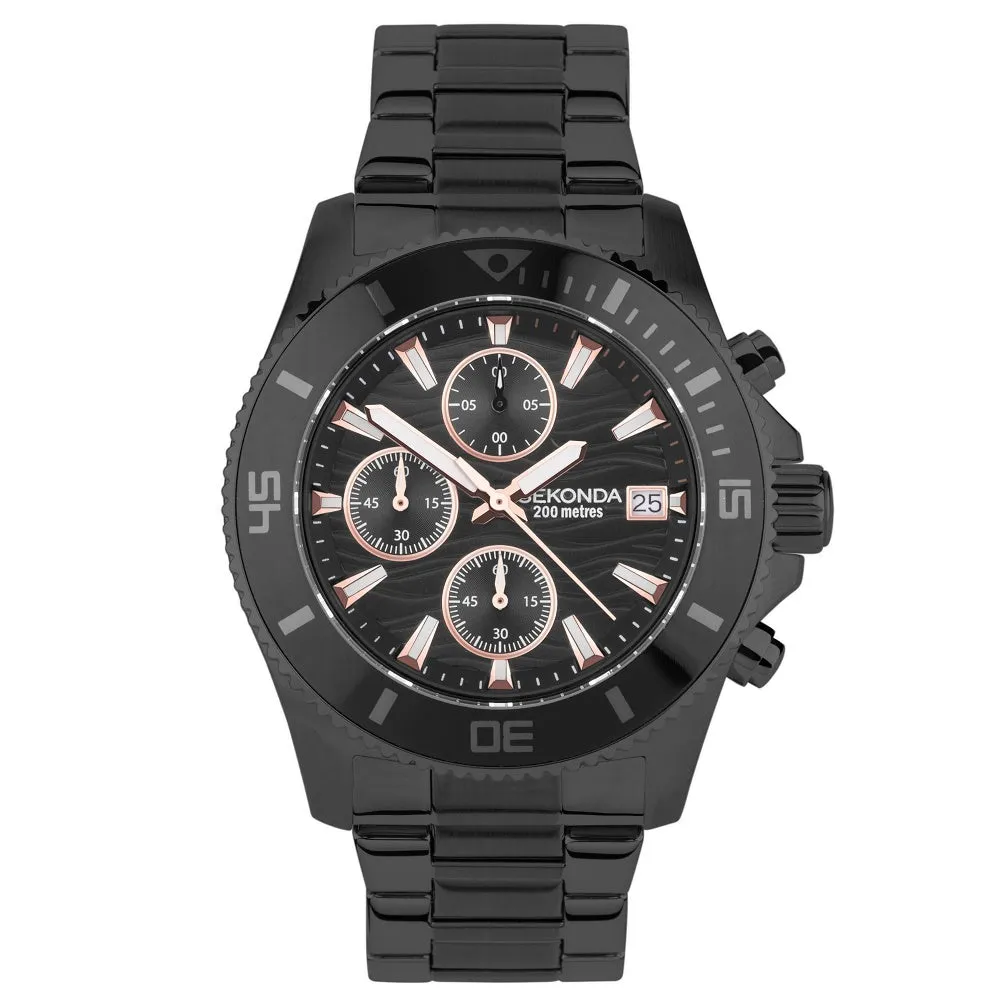 Sekonda Dive Pacific Wave Chronograph Mens Watch Black 30117 cheap digital watch best digital watch for men