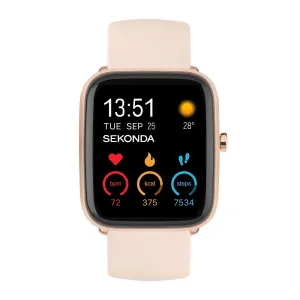 Sekonda Motion Plus Smart Watch Rose Gold Case Pink Silicone Strap 30224 cheap digital watch best digital watch for men