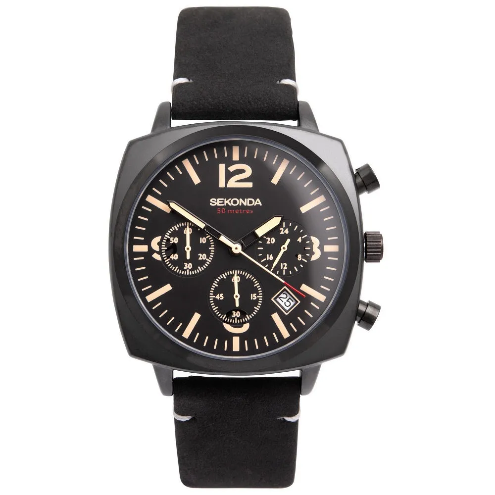 Sekonda Pilot Airborne Chronograph Black Strap Mens Watch 1991 cheap digital watch best digital watch for men