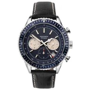 Sekonda Sports Chronograph Men's Watch Blue Dial Black Strap 1739 cheap digital watch best digital watch for men