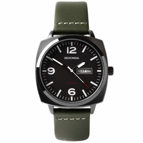 Sekonda Airborne Green Strap Mens Watch 1990 