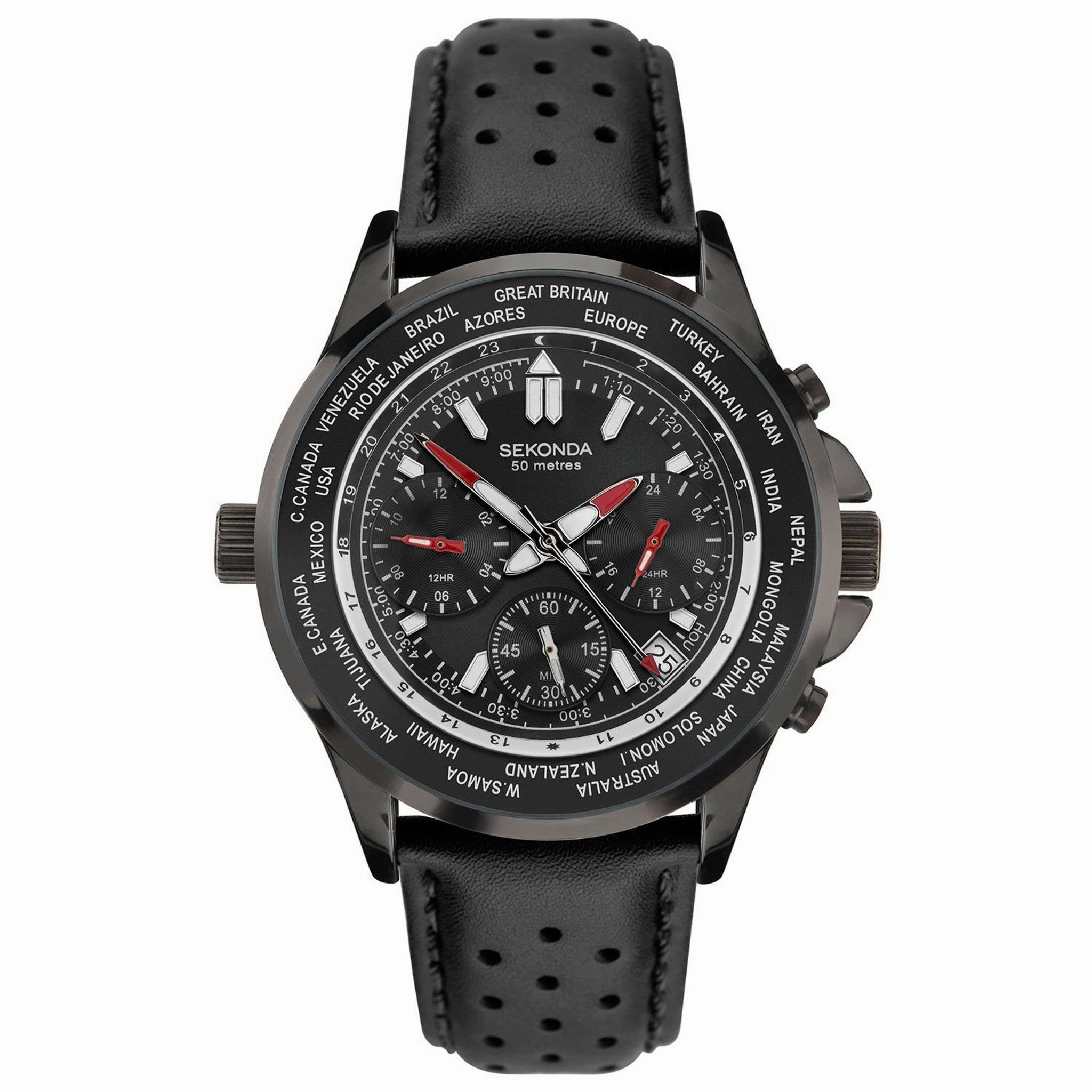 Sekonda Black Case Black Dial Mens Watch SK1864 