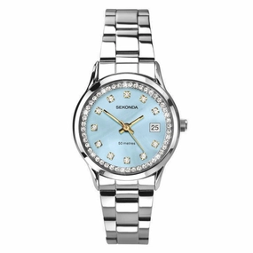 Sekonda Catherine Crystal Set Classic Ladies Watch Blue 40476 