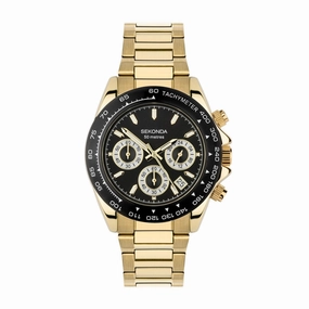 Sekonda Circuit Chronograph Men??s Gold Plated Watch 30203 