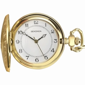 Sekonda Full Hunter Pocket Watch With Chain 3799 