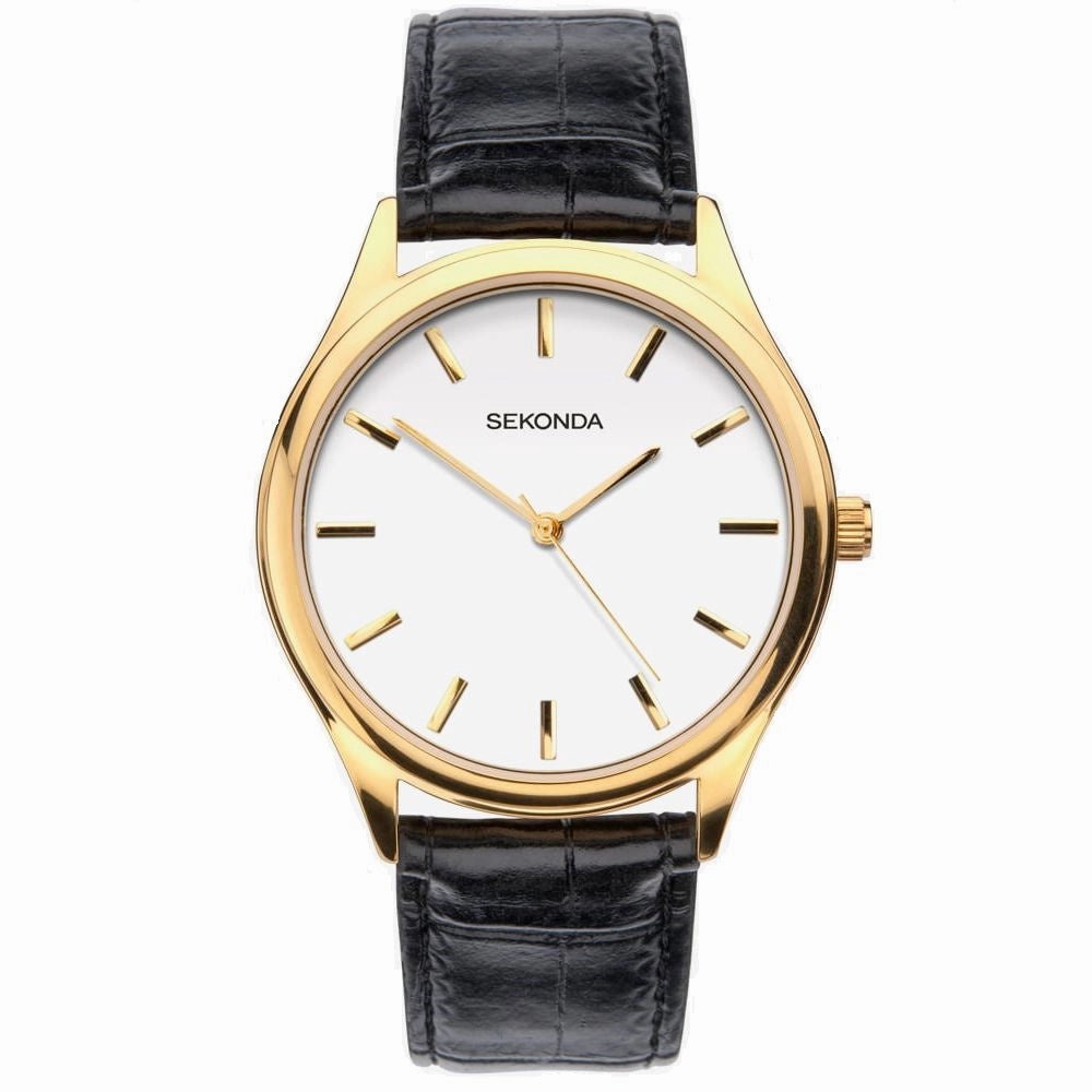 Sekonda Mens Black Croco Style Strap Watch 1535,seiko watches,mens watches,couple watches,watches designer,watches discount,best watches for men
