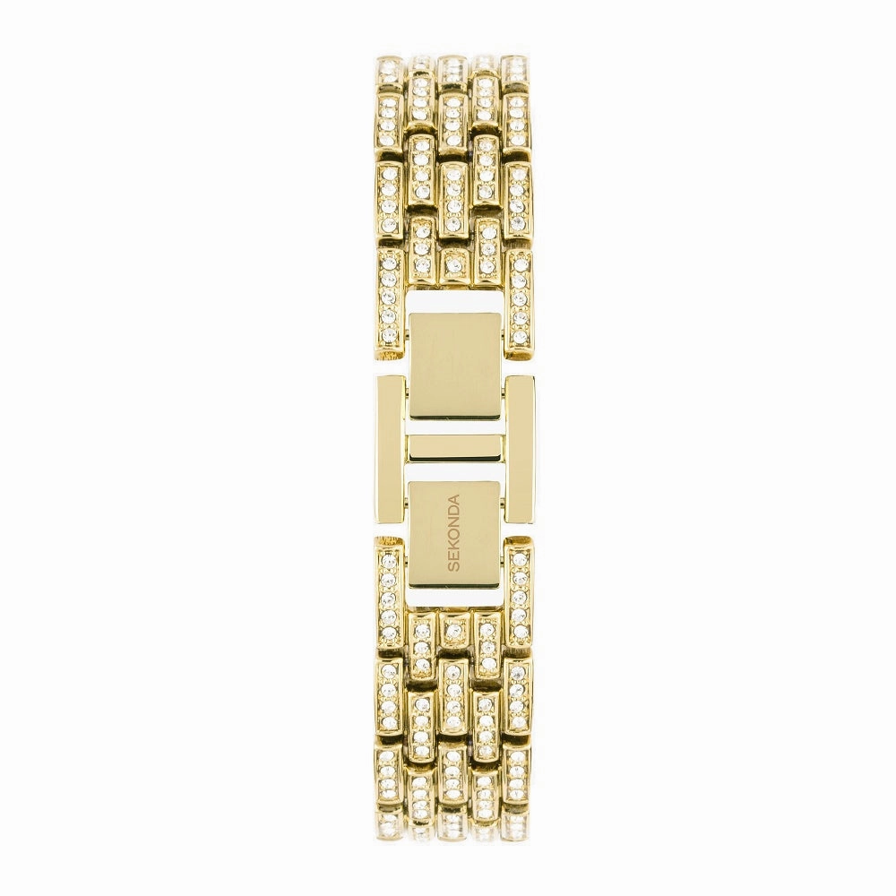 Sekonda Monica Ladies Watch Gold Plated Full Stone Set Bracelet 40661