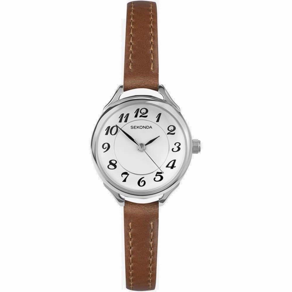 Sekonda Tan Leather Strap Ladies Watch 40479 